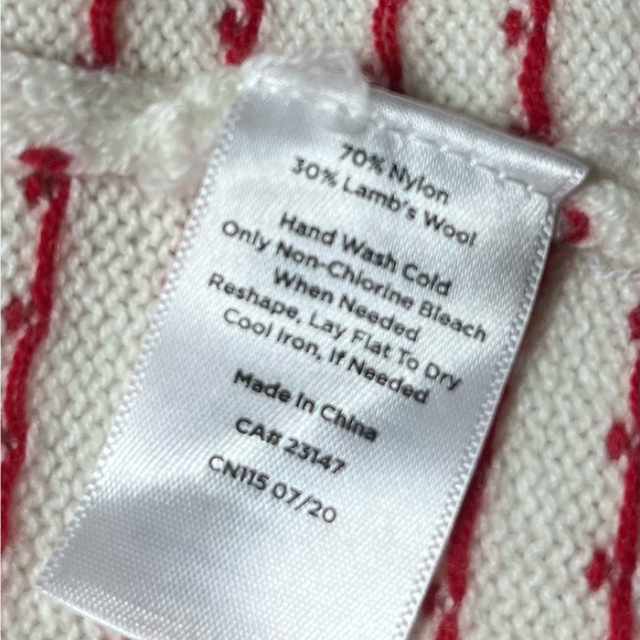 Talbots  Cream Women’s Knit Sweater Fair lsle Raglan Sleeve Sz Sp - Picture 6 of 9